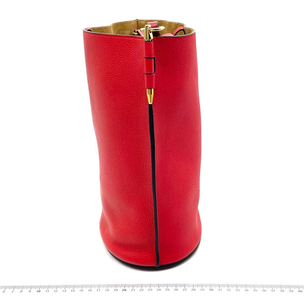 Auth Loewe Gate Bucket Bag – Raspberry Red – Small - Picture 5 of 15